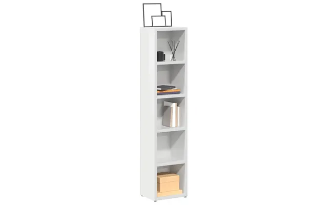 Vidaxl Cd-reoler 2 Stk. 21x16x93,5 Cm Spånplade Hvid Højglans