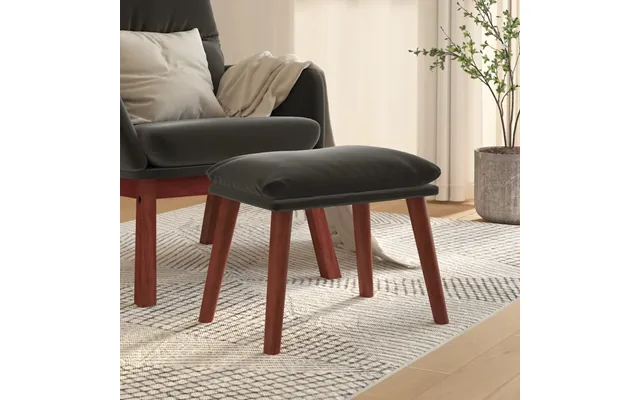 Vidaxl Fodskammel 45x29,5x35 Cm Fløjl Mørkegrå