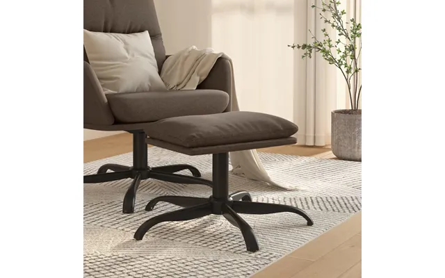 Vidaxl Fodskammel 60x60x36 Cm Stof Gråbrun