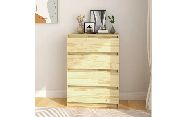 Vidaxl Kommode 60x36x84 Cm Massivt Fyrretræ