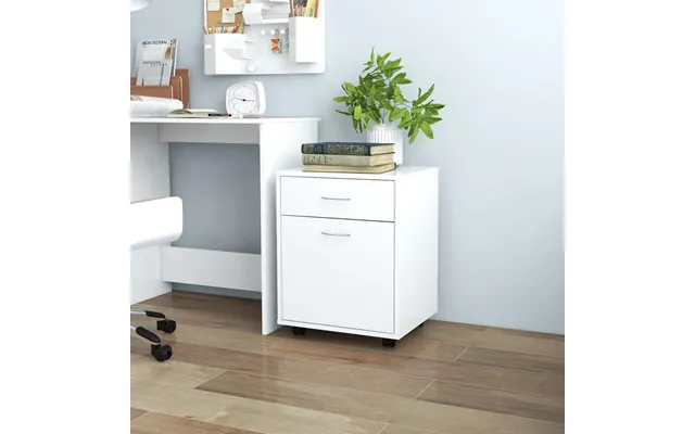 Vidaxl Rulleskab 45x38x54 Cm Konstrueret Træ Hvid
