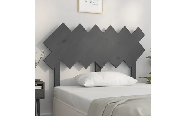 Vidaxl Sengegærde 122,5x3x80,5 Cm Massivt Fyrretræ Grå