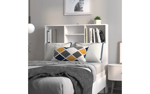 Vidaxl Sengegavl Med Opbevaring 100x19x103,5 Cm Hvid