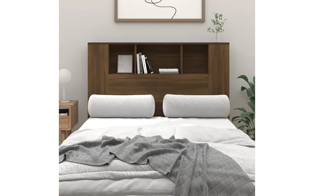 Vidaxl Sengegavl Med Opbevaring 120x18,5x102,5 Cm Brun Egetræsfarve