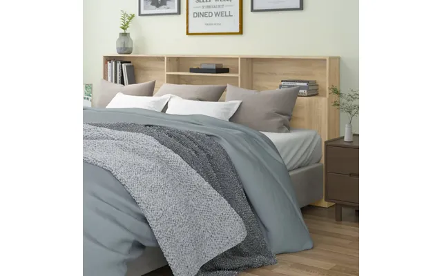 Vidaxl Sengegavl Med Opbevaring 220x19x103,5 Cm Sonoma-eg