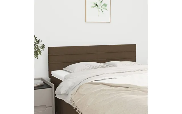 Vidaxl Sengegavle 144x5x78 88 Cm Stof Mørkebrun