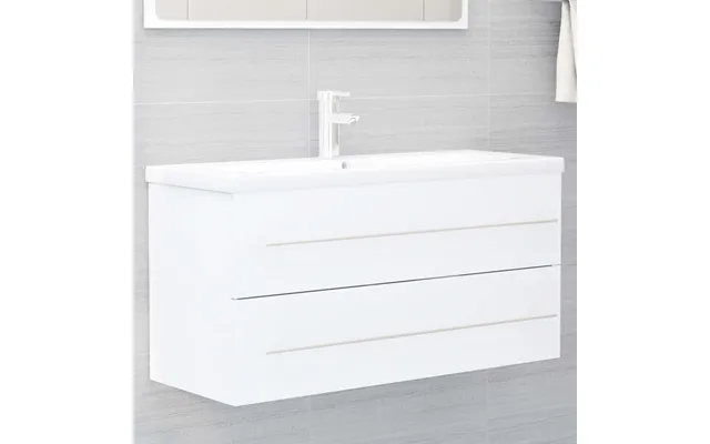 Vidaxl Skab Til Håndvask 100x38,5x48 Cm Konstrueret Træ Hvid