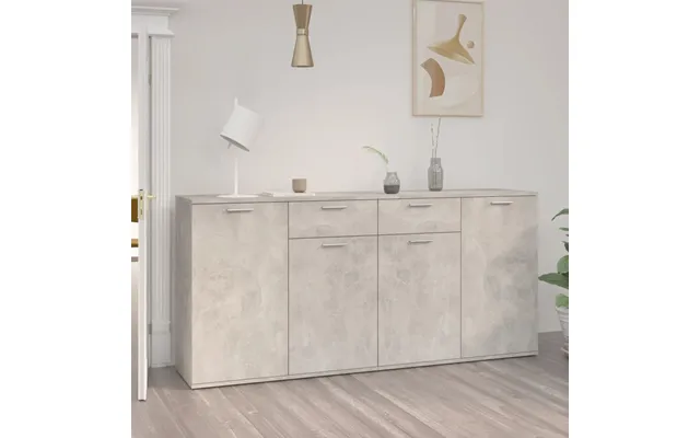 Vidaxl Skænk 160x36x75 Cm Konstrueret Træ Betongrå