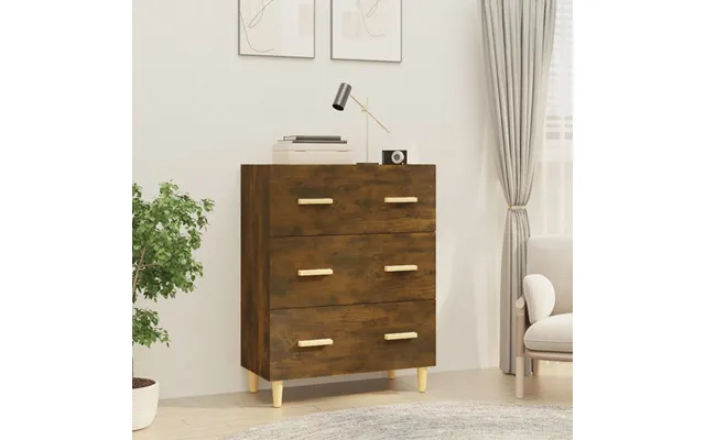 Vidaxl Skænk 70x34x90 Cm Konstrueret Træ Røget Egetræsfarve
