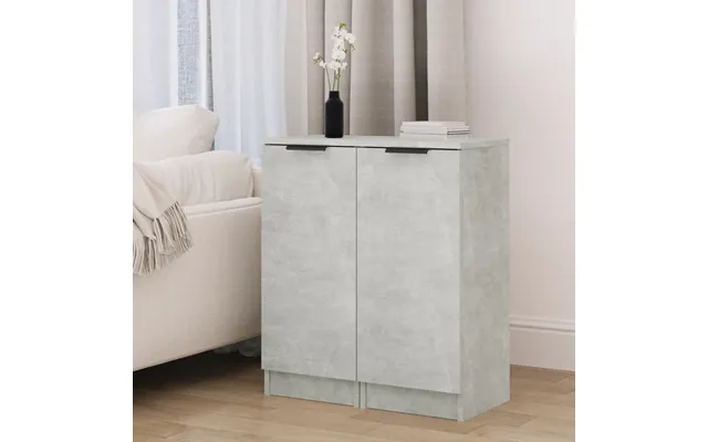 Vidaxl Skænke 2 Stk. 30x30x70 Cm Konstrueret Træ Betongrå