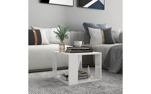 Vidaxl Sofabord 40x40x30 Cm Konstrueret Træ Hvid Højglans