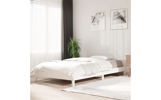 Vidaxl Stabelbar Seng 100x200 Cm Massivt Fyrretræ Hvid