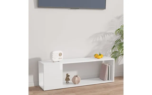 Vidaxl Tv-bord 100x24x32 Cm Konstrueret Træ Hvid Højglans