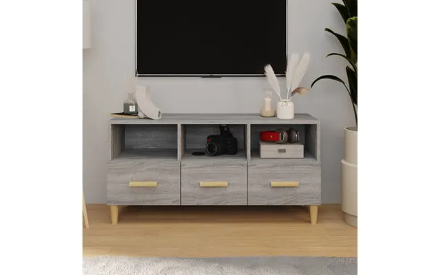 Vidaxl Tv-bord 102x36x50 Cm Konstrueret Træ Grå Sonoma-eg