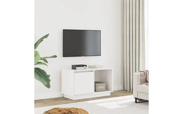 Vidaxl Tv-bord 74x35x44 Cm Massivt Fyrretræ Hvid