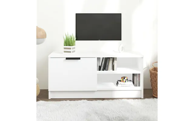 Vidaxl Tv-bord 80x35x36,5 Cm Konstrueret Træ Hvid