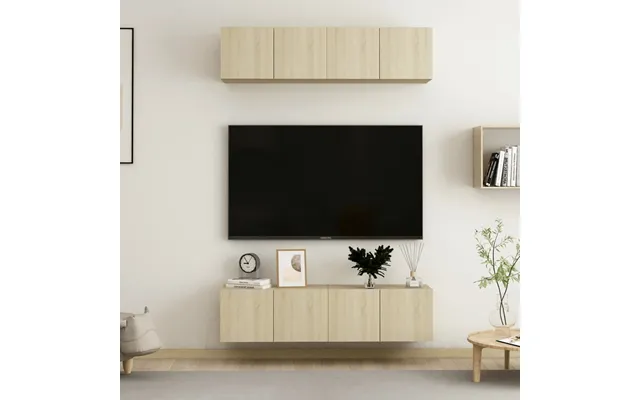 Vidaxl Tv-skabe 4 Stk. 60x30x30 Cm Konstrueret Træ Sonoma-eg