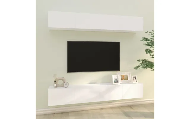 Vidaxl Væghængte Tv-skabe 4 Stk. 100x30x30 Cm Hvid