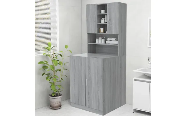 Vidaxl Vaskemaskineskab 70,5x25,5x90 Cm Grå Sonoma-eg