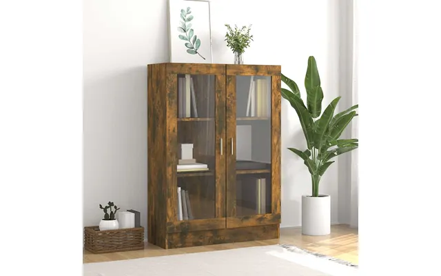 Vidaxl Vitrineskab 82,5x30,5x115 Cm Konstrueret Træ Røget Egetræ