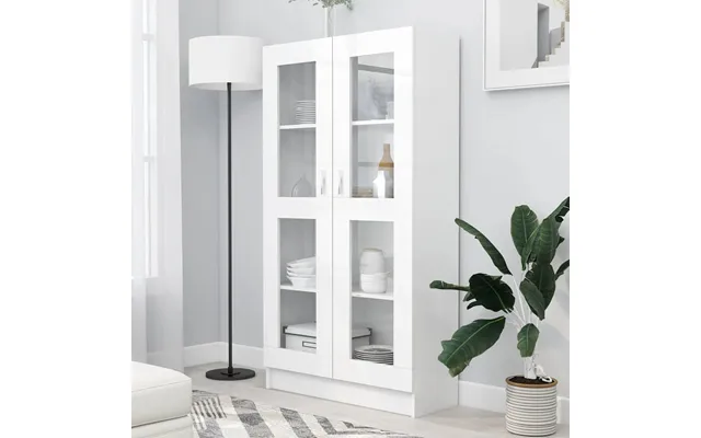 Vidaxl Vitrineskab 82,5x30,5x150 Cm Konstrueret Træ Hvid