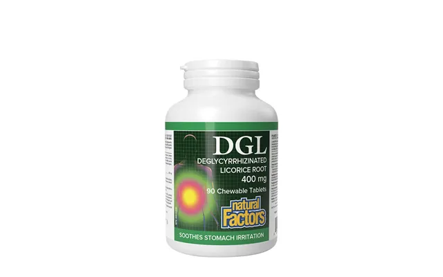 Natural Factors Dgl Deglycyrrhizinated Licorice Root 400 Mg 90 Chewables