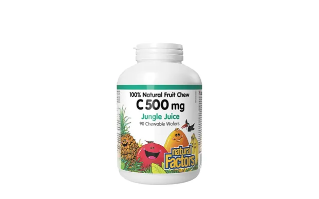 Natural Factors Vitamin C 500 Mg 100% Natural Fruit Chew 90 Chewables - Jungle Juice