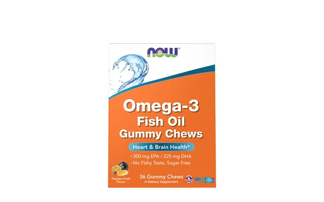 Omega-3-fiskeolie-gummibonbons Med Passionsfrugtsmag 36 Stk.