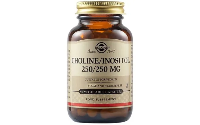 Solgar Kolin Inositol 250 Mg 50 Kapsler