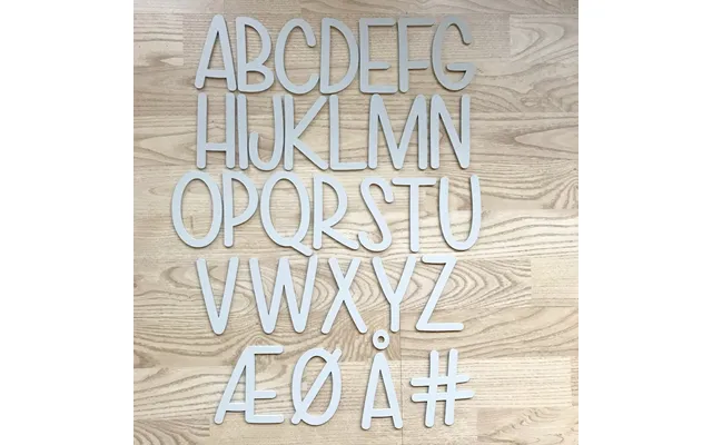 Alfabet A-å - Grå Akryl