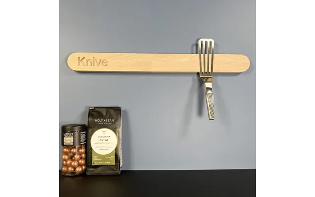 Classic Knivmagnet 60 Cm - Egetræ Med Teksten Knive