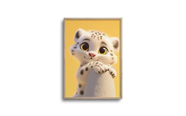 Cute Baby Løve - Plakat
