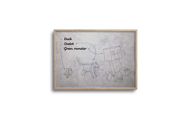 Gamer Blueprint Lys Baggrund - Minecraft Monster