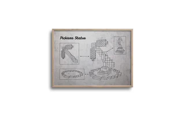 Gamer Blueprint Lys Baggrund - Pickaxe Statue