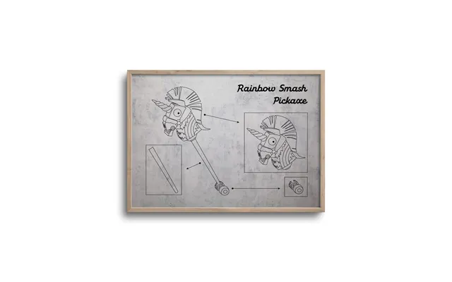 Gamer Blueprint Lys Baggrund - Rainbow Smash Pickaxe