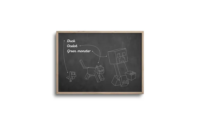 Gamer Blueprint Mørk Baggrund - Minecraft Monster