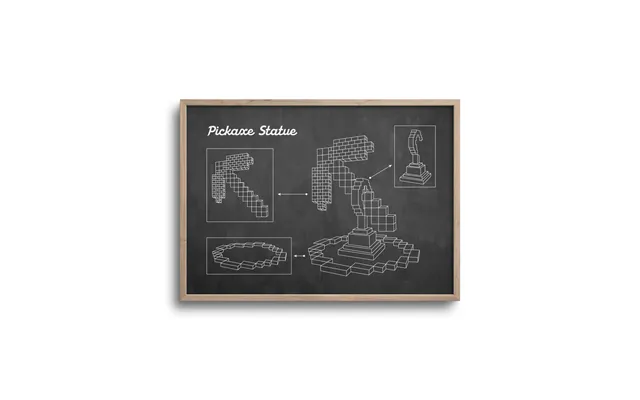 Gamer Blueprint Mørk Baggrund - Pickaxe Statue