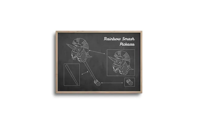 Gamer Blueprint Mørk Baggrund - Rainbow Smash Pickaxe