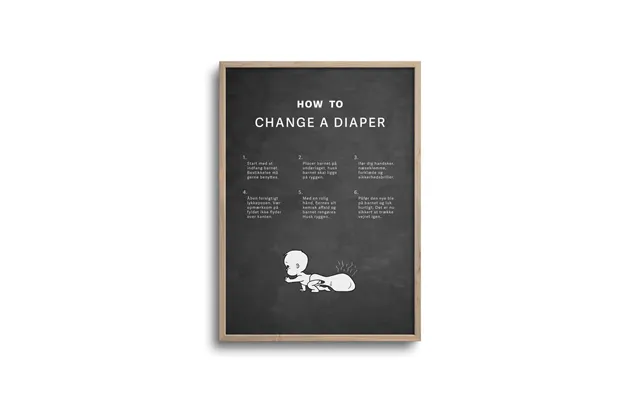 How To Change A Diaper Plakat - Mørk Baggrund