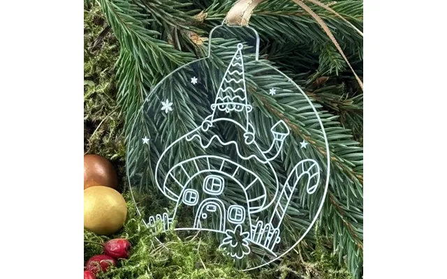 Julekugle Nisse No 10 - Akryl