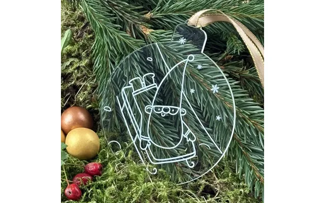 Julekugle Nisse No 3 - Akryl