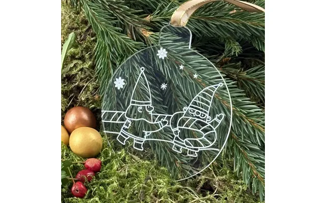 Julekugle Nisse No 4 - Akryl