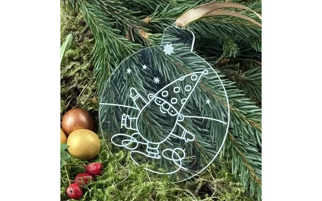 Julekugle Nisse No 5 - Akryl