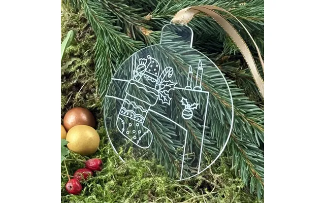 Julekugle Nisse No 6 - Akryl