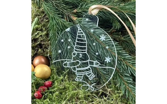 Julekugle Nisse No 7 - Akryl