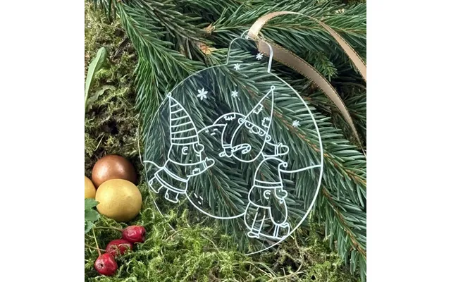 Julekugle Nisse No 8 - Akryl