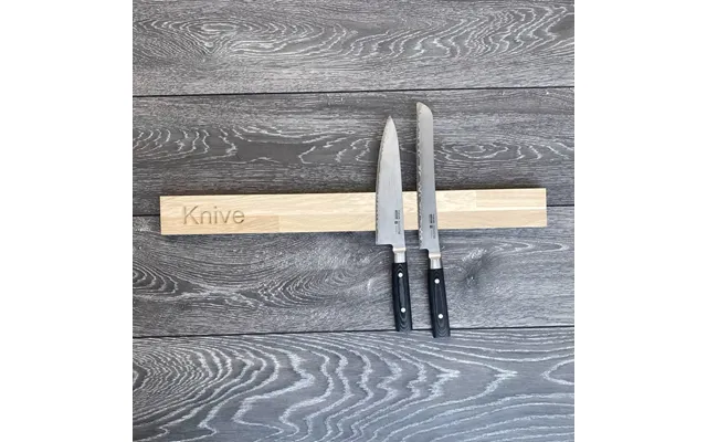 Knivmagnet 60 Cm - Egetræ Med Teksten Knive