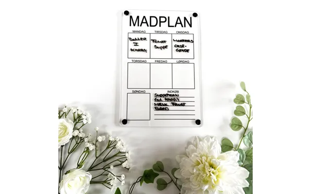 Madplan 7 Dage Og Indkøbsliste - Akryl