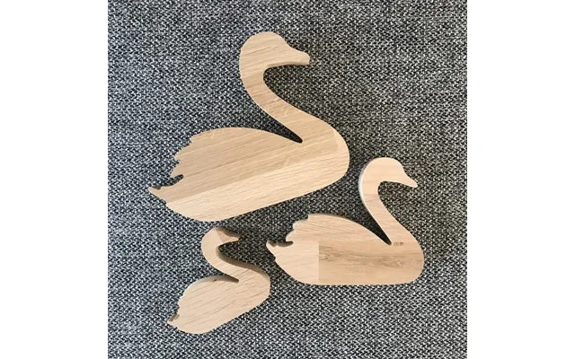 Svane Træfigurer - Sæt Af 3 Stk