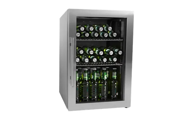 Ølkøleskab Udendørs Fritstående - Cavin Outdoor Collection 63 Liter Rustfrit Stål, Kompressorkøling, Led-lys, Rustfri Fi